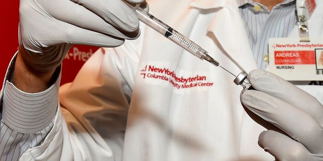The COVID-19 vaccine is prepped for healthcare workers at NewYork-Presbyterian/Columbia University Irving Medical Center, on Tuesday, Dec. 15, 2020, in New York. (Diane Bondareff/AP Images for NewYork-Presbyterian)
