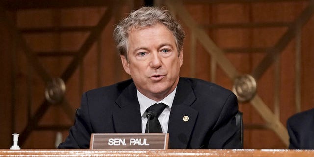 Senator Rand Paul, R-Ky., Asks Questions at a Senate Homeland Security & amp;  Government Affairs Committee hearing to discuss electoral security and the 2020 electoral process on Wednesday, December 16, 2020 on Capitol Hill in Washington.  (Greg Nash / Pool via AP)