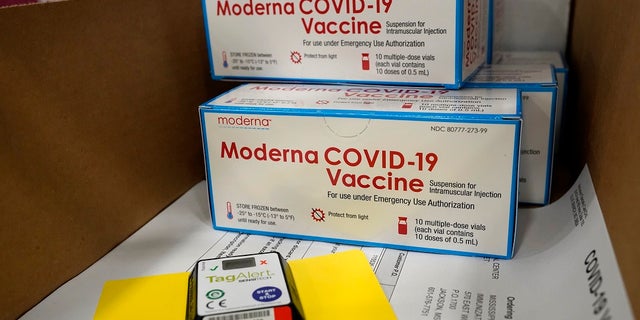 Boxes containing the Moderna COVID-19 vaccine are prepared to be shipped at the McKesson distribution center in Olive Branch, Miss. An employee at a Wisconsin hospital intentionally removed 57 vials of the Moderna vaccine from a refrigerator, resulting 500 doses being discarded, officials said Wednesday. (AP Photo/Paul Sancya, Pool)