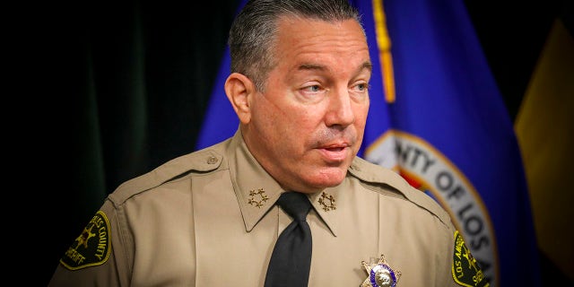 Los Angeles County Sheriff Alex Villanueva speaks during a press conference on August 12, 2020 in Los Angeles.