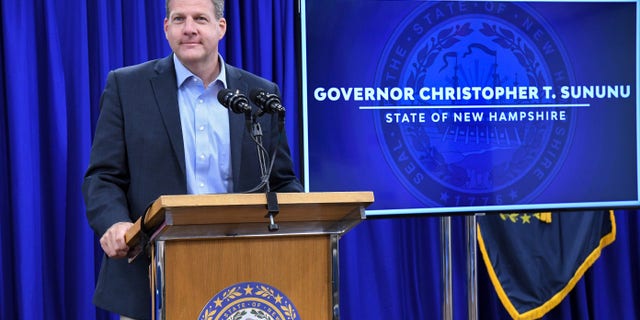 Gov. Chris Sununu of New Hampshire holds a coronavirus pandemic briefing