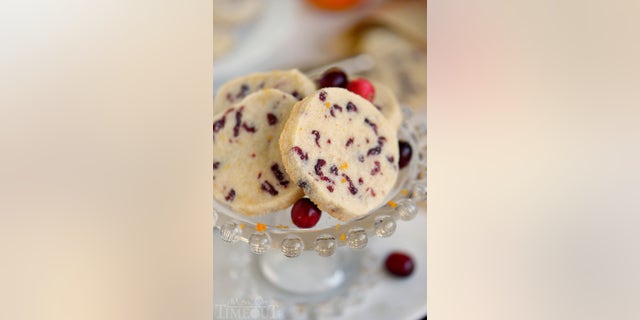 Cranberry Orange Shortbread Cookies