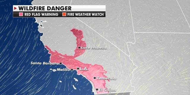 Wildfire danger continues in California.