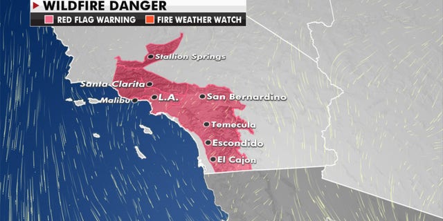 Wildfire danger graphic.