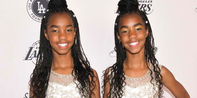 Diddy's twin daughters D'Lila Star Combs (left) and Jessie James Combs (right) also celebrated their 14th birthdays. (Photo by Rodin Eckenroth/Getty Images)