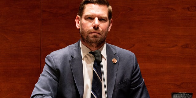 Representative Eric Swalwell, a California Democrat, at the House Judiciary Committee hearing in Washington DC on June 24, 2020. Photographer: Anna Moneymaker / The New York Times / Bloomberg through Getty Images