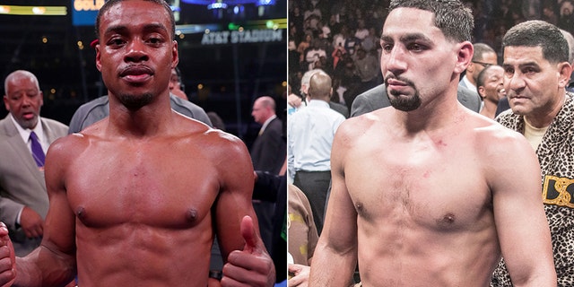 Errol Spence Jr., links, faces Danny Garcia on Saturday night.