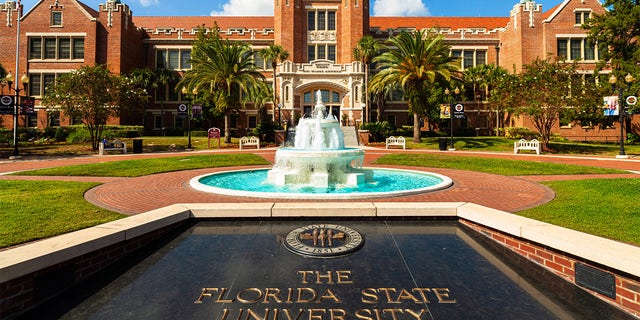 Tallahassee, Florida USA - October 13, 2010: The classic red brick architecture of the administration building of the Florida State University,  where Austin Harrouff had been a student.