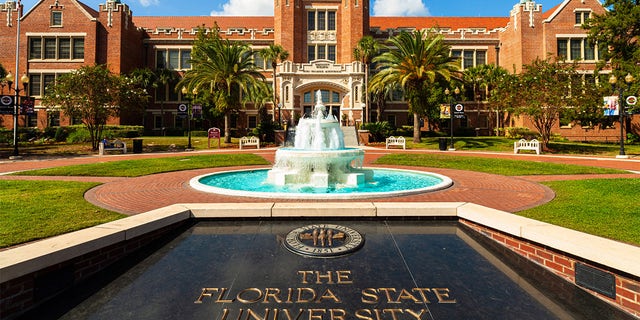 Tallahassee, Florida USA - October 13, 2010: The classic red brick architecture of the administration building of the Florida State University.