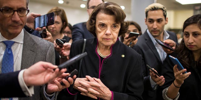 U.S. Sen. Dianne Feinstein, D-Calif., speaks to reporters Sept. 27, 2018, in Washington. (Getty Images)