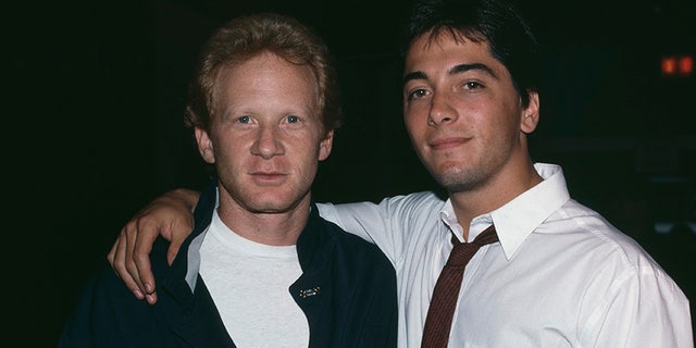 Don Most with Scott Baio, circa 1986.