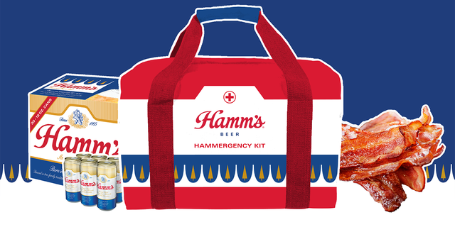 The Hammergency Kits, as they’re called, include a six-pack of Hamm’s beer (redeemable via a pre-paid gift card) and 5 pounds of "restaurant quality" bacon, all contained within a Hamm’s-branded cooler.