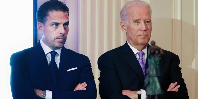 WFP USA Board Chair Hunter Biden introduces his father then-Vice President Joe Biden during the World Food Program USA's 2016 McGovern-Dole Leadership Award Ceremony at the Organization of American States on April 12, 2016 in Washington, DC