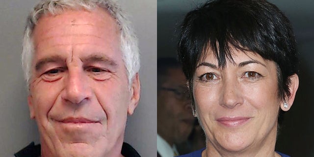 A photo combination of Jeffrey Epstein and Ghislaine Maxwell.