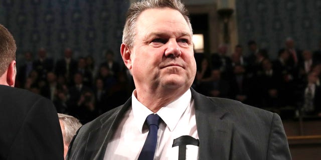 Sen. Jon Tester, D-Mont., arrives for former President Trump's State of the Union address to a joint session of Congress in the House Chamber of the U.S. Capitol in Washington, Feb. 4, 2020. Tester reportedly has concerns about Biden OCC nominee Saule Omarvora. REUTERS/Leah Millis/POOL