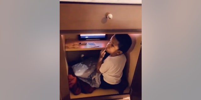 Little Noah was recently caught climbing into a basement cabinet, and his family was shocked to find that he created an oasis.