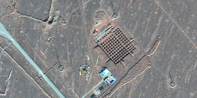 This Dec. 11, 2020, satellite photo by Maxar Technologies shows construction at Iran's Fordo nuclear facility. (Associated Press)