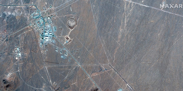 This Nov. 4, 2020, satellite photo by Maxar Technologies shows Iran's Fordo nuclear site. (Associated Press)