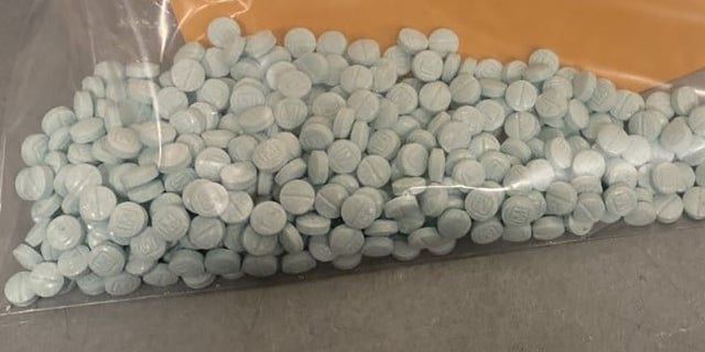 A bag containing 445 fentanyl pills worth an estimated $10,000 inside an Arizona woman's pants, seized by the Yavapai County Sheriff's office.