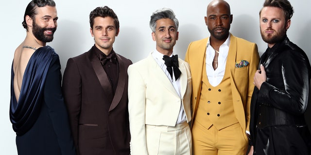 'Queer Eye' hosts (left to right) Jonathan Van Ness, Antoni Porowski, Tan France, Karamo Brown and Bobby Berk.. (Photo by Rich Polk/Getty Images for IMDb)