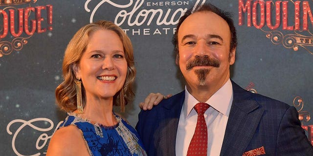 Rebecca Luker and her husband Danny Burstein. (Photo by Paul Marotta/Getty Images for Emerson Colonial Theatre)
