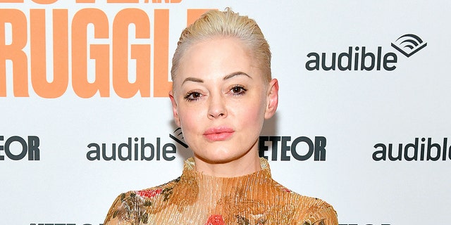 Rose McGowan took to Twitter on Monday to show solidarity with Evan Rachel Wood following her abuse allegations towards Marilyn Manson, allegations that Manson has denied and called 'horrible distortions of reality.' Both actresses were previously engaged to Manson. <br>
(Photo by Craig Barritt/Getty Images for Audible)