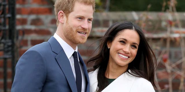 Prince Harry and Meghan Markle announcing their engagement at The Sunken Gardens at Kensington Palace on Nov. 27, 2017, in London, England. The Duke and Duchess of Sussex famously stepped away from their senior royal duties in early 2020 for a quieter life in Santa Barbara, Calif. (Chris Jackson/Getty Images)