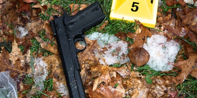 Investigators said the toy was "visually virtually indistinguishable from a real .45 Colt semiautomatic pistol." (Justice Department)