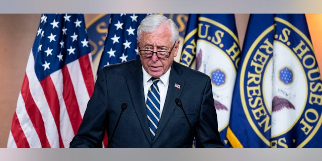 By the current leadership chart, House Majority Leader Steny Hoyer is second in-line to replace Pelosi. (Photo By Bill Clark/CQ-Roll Call, Inc via Getty Images)