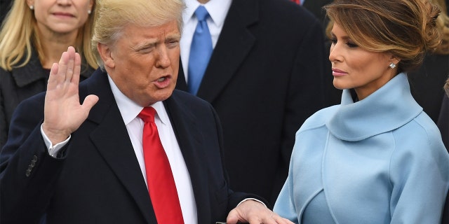 US President-elect Donald Trump is sworn in as President on January 20, 2017 at the US Capitol in Washington, DC. / AFP / Mark RALSTON (Photo credit should read MARK RALSTON/AFP via Getty Images)