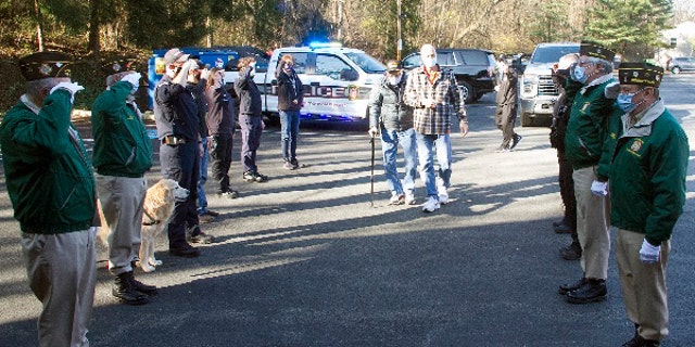 The local VFW Post 764 and Peters Twp Police, Fire Department and Medics did a salute in honor of Andrew's birthday.