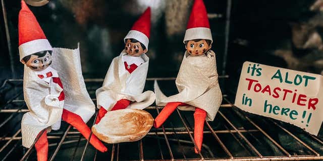 The trio of elves were in for quite a surprise when Matt Hightower turned on the oven last week. 