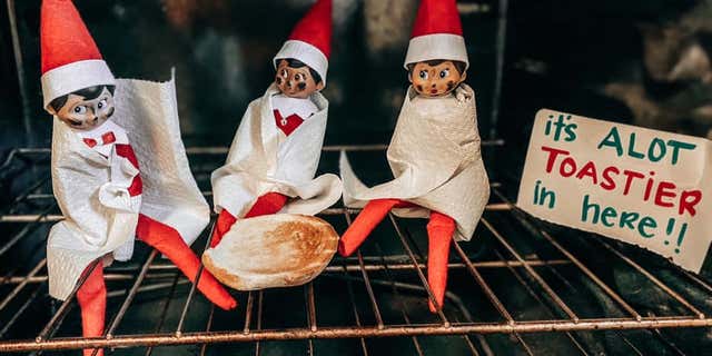 The trio of elves were in for quite a surprise when Matt Hightower turned on the oven last week.