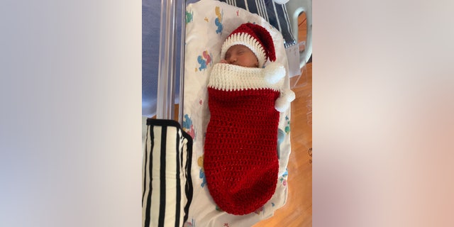 A couple of nurses at St. Lucie Medical Center made nearly 80 of these Christmas outfits for newborn babies. 