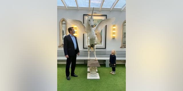 Jonathan Newey with daughter Rosamund, age 4.