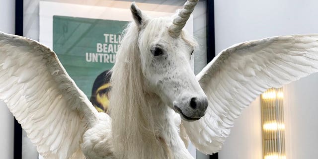 “We have never sold a giant unicorn before. The creature is a symbol of rarity and it’s certainly a rarity for us,” said auctioneer Jonathan Newey.