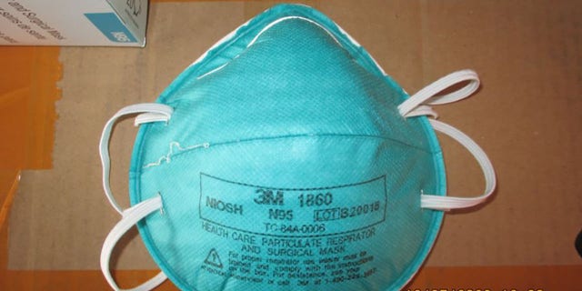 N95 masks that were intended for a hospital on the East Coast where medical workers are fighting on the front lines of the coronavirus pandemic in December 2020.