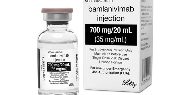 This photo provided by Eli Lilly shows the drug Bamlanivimab, the first antibody drug to help the immune system fight COVID-19. (Courtesy of Eli Lilly via AP)
