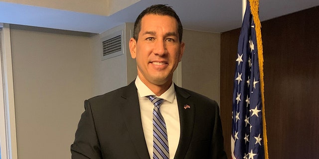Rep.-elect Kai Kahele of Hawaii's Second Congressional District arrives in Washington for congressional orientation in November 2020.