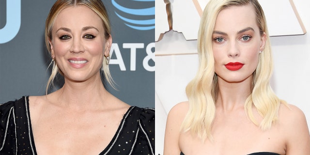 Kaley Cuoco, left, and Margot Robbie both portray comic book character, Harley Quinn, in different projects.