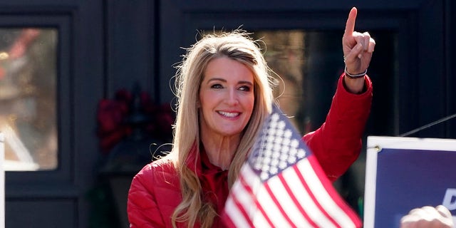 Sen. Kelly Loeffler, R-Ga., gestures as she speaks during a campaign rally, Monday, Dec. 21, 2020, in Milton, Ga. (AP Photo/John Bazemore)