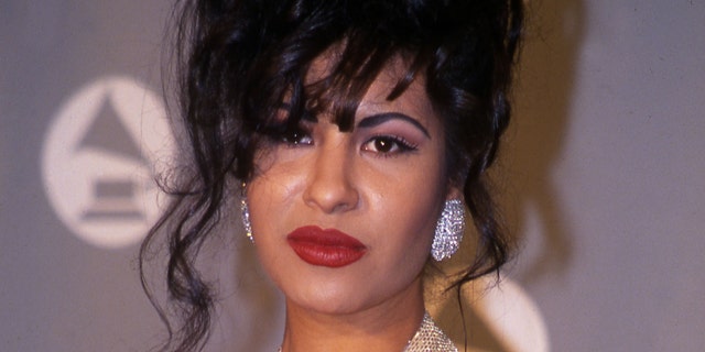 Selena in the press room at the 1994 Grammy Awards in New York City, New York 