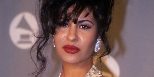 Selena in the press room at the 1994 Grammy Awards in New York City, New York
