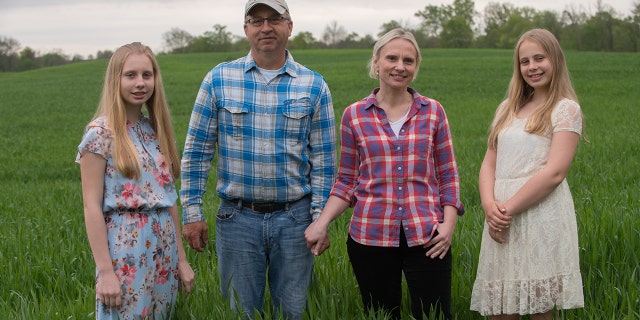 Rep.-elect Victoria Spartz, R-Ind., with her husband, Jason, and two daughters. (Courtesy Victoria Spartz for Congress)