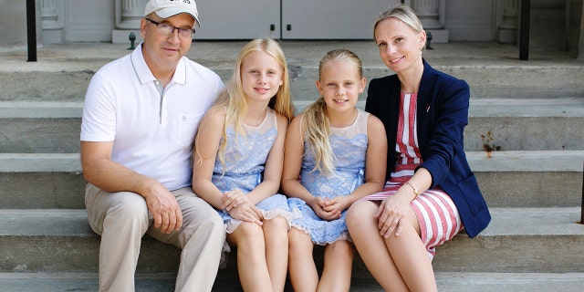 Rep.-elect Victoria Spartz, R-Ind., with her husband, Jason, and two daughters. (Courtesy Victoria Spartz for Congress)