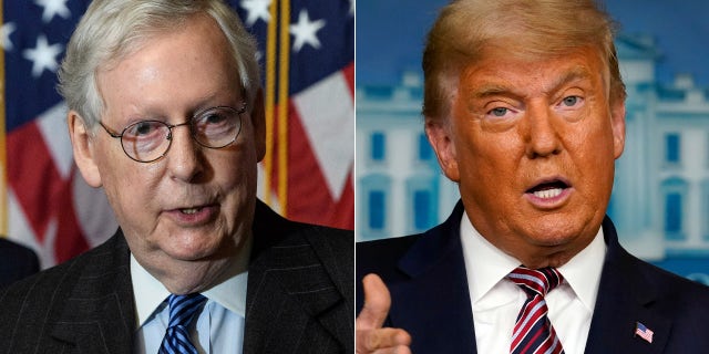 President Trump called out Senate Majority Leader Mitch McConnell by name Saturday as he accused Republicans of not fighting hard enough on his behalf. 