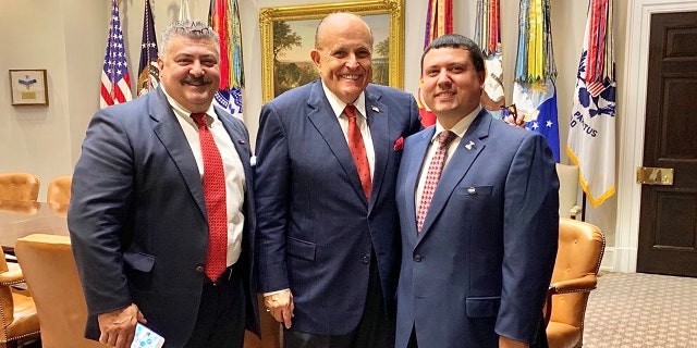 Xavier DeGroat, founder and CEO of the Xavier DeGroat Autism Foundation, is pictured here with former New York City Mayor Rudy Giuliani and Sam Luongo, an assistant to Giuliani. Guiliani and DeGroat met in 2016 and have bonded over autism advocacy. Guiliani helped DeGroat land the White House internship. 