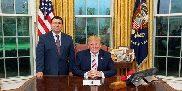 Xavier DeGroat, a Michigan student, is perhaps among the first known White House intern with autism. DeGroat is an advocate for people with autism and long before his internship he had a knack for getting meetings with famous people. (Official White House photo provided by DeGroat.)