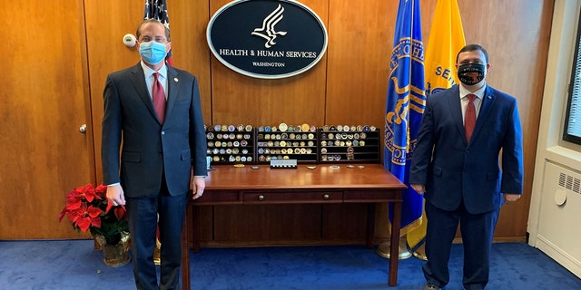 Xavier DeGroat, a 30-year-old autism advocate, met with Health and Human Services Secretary Alex Azar in 2020 to talk about the stress the coronavirus pandemic is having on people with autism. 
