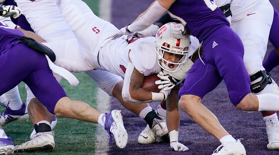 Jones has 2 TD runs, Stanford tops No. 23 Washington 31-26